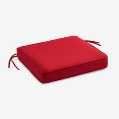 Replacement Boxed Edge Chair Cushion - Jockey Red, 18 in. x 18 in.