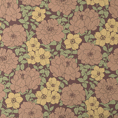 Large Blooms Removable Wallpaper - Tan, Roll