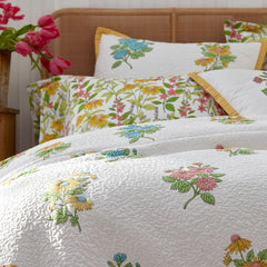 Lily Garden Quilted Sham - White Multi, Standard