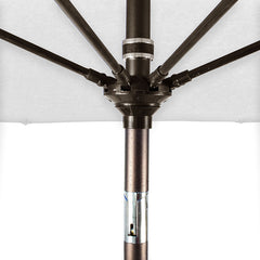 Round Outdoor Patio Umbrella, Fiberglass with Twist Tilt - Bronze Finish, Spectrum Mist, 7.5'
