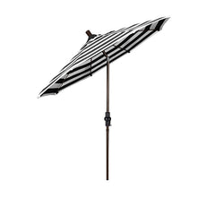 Round Outdoor Patio Umbrella, Fiberglass with Twist Tilt - Bronze Finish, Cabana Classic, 7.5'