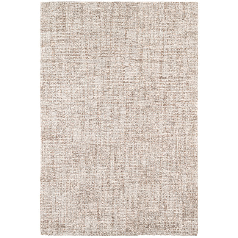 Crosshatch Hand Hooked Wool Rug -  Ivory, 6' x 9'
