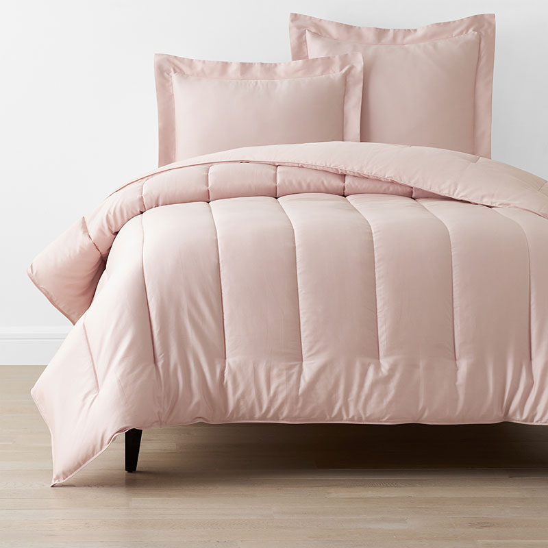 Classic Smooth Sateen Solid Comforter - Blush, King/Cal King