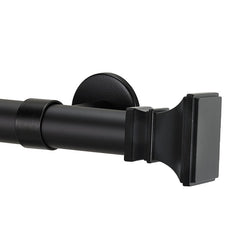 Flared Square Finial and 1" diameter Rod Set - Black, 96"