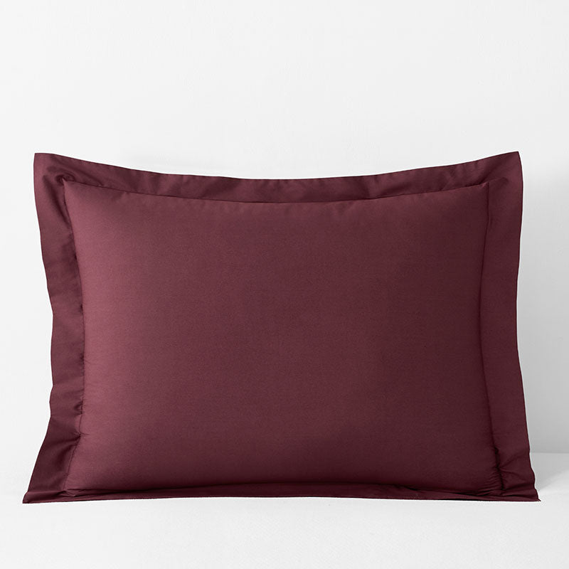 Classic Cool Cotton Percale Sham - Plum, King