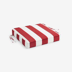 Replacement Boxed Edge Chair Cushion - Cabana Jockey Red, 16 in. x 15 in.