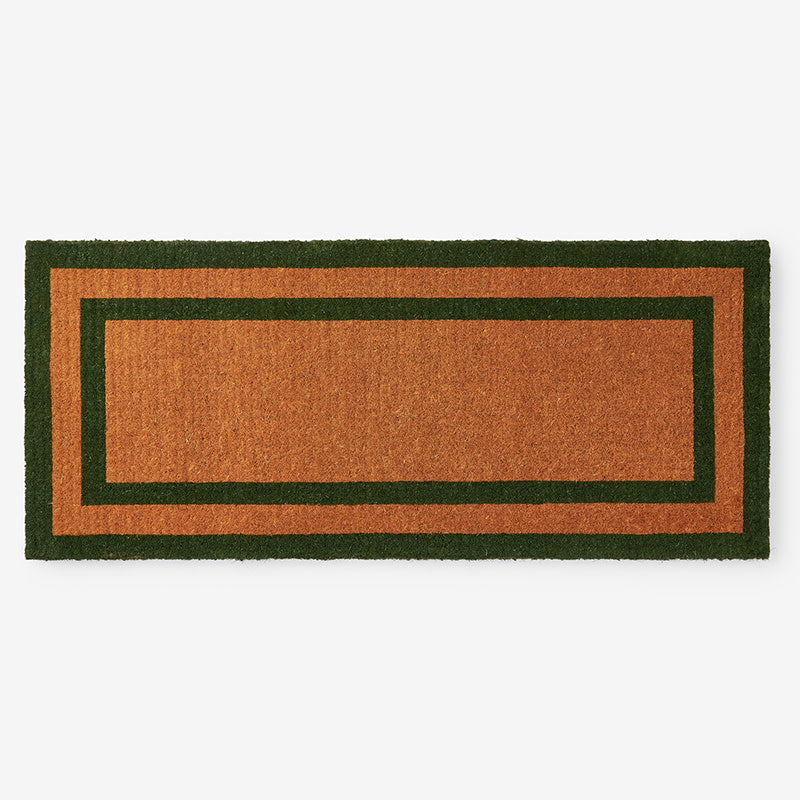 Border Coir Doormat - Green, 24 in. x 57 in.
