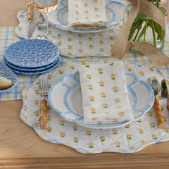 Flower Napkins, Set of 4 - Flowers Yellow