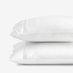 Hewett Luxe Smooth Egyptian Cotton Sateen Pillowcase Set - White, Standard