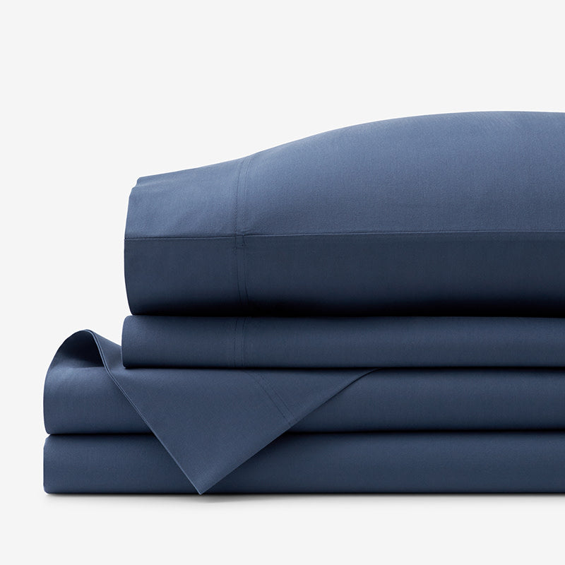 Brushed Cotton Sheet Set - Blue, Twin XL