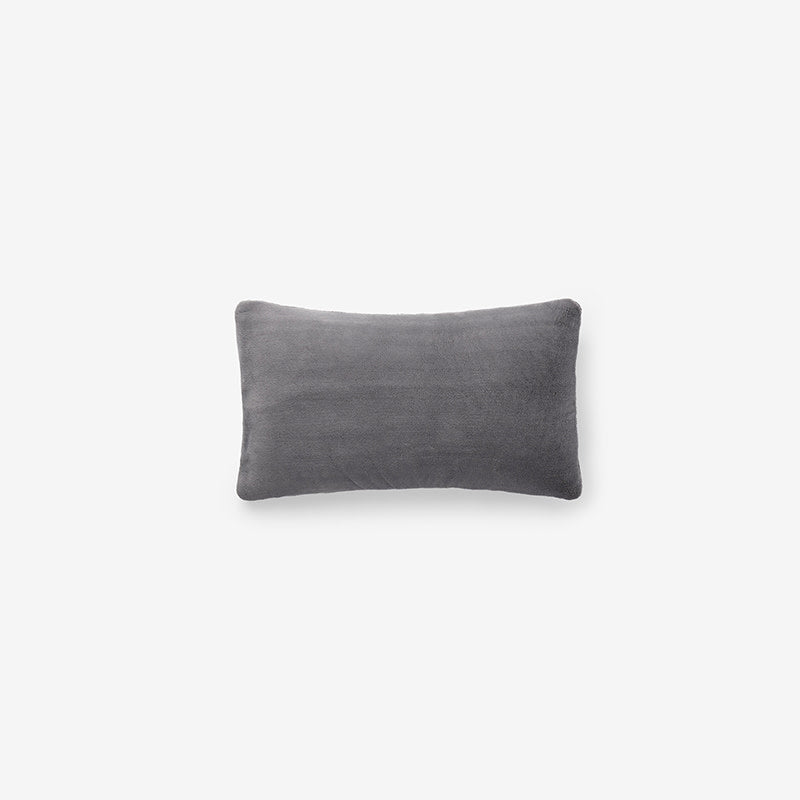 Decorative Lumbar Pillow Cover - Graphite, 12 in. x 21 in.