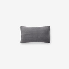 Decorative Lumbar Pillow Cover - Graphite, 12 in. x 21 in.