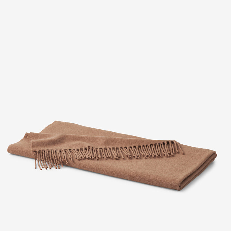Luxe Lambswool Throw - Toast