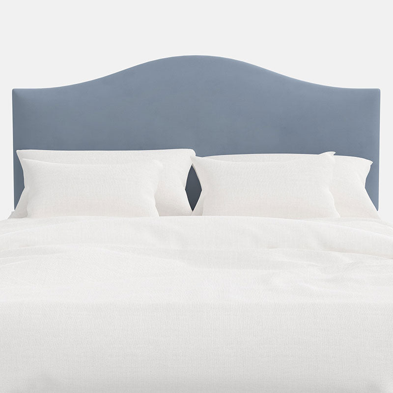 Saddle Velvet Headboard - Ocean, Cal King