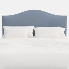 Saddle Velvet Headboard - Ocean, Twin