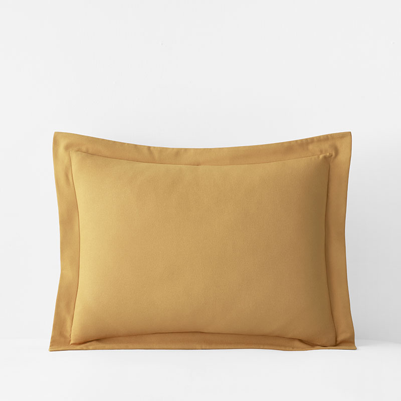 Classic Ultra-Cozy Cotton Velvet Flannel Sham - Amber, King