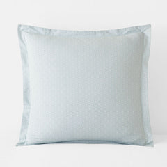 Clemencia Classic Cool Cotton Percale Sham - Geo Pale Blue, Euro