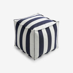 Indoor/Outdoor Pouf - Cabana Midnight, Small