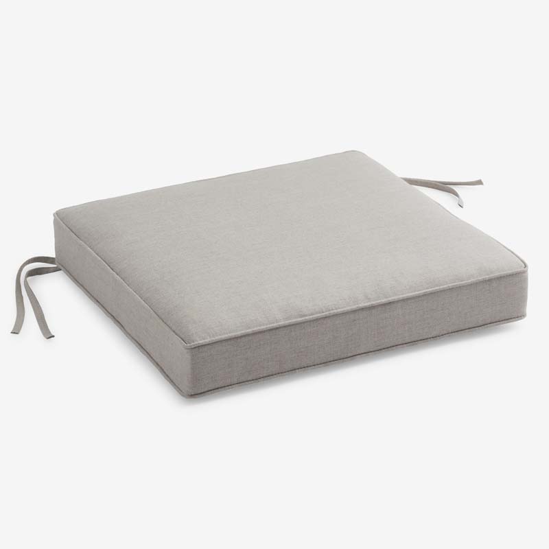 Rain Boxed Edge Replacement Chair Cushion - Silver, 20 in. x 20 in.