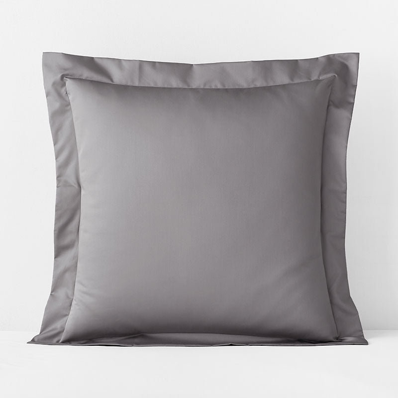 Premium Smooth Supima® Cotton Wrinkle-Free Sateen Sham - Silver, Euro