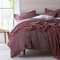 Chunky Cable Knit Throw - Rose