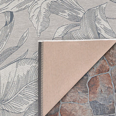 Flora Flat Woven Outdoor Rug - Gray, 4' x 5' 10"