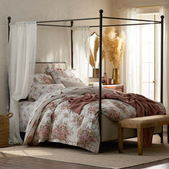 Antara Reversible Premium Smooth Sateen Duvet Cover - Blush, King/Cal. King