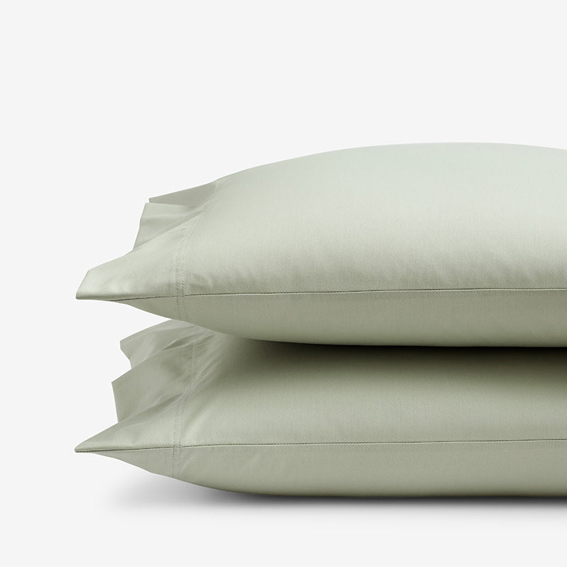 Classic Smooth Wrinkle-Free Sateen Pillowcase Set - Laurel Green, Standard