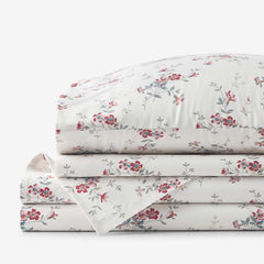 Rupa Premium Smooth Sateen Bed Sheet Set - Cream Multi, Twin