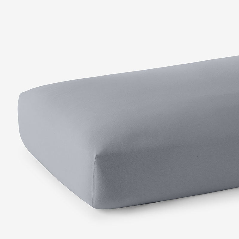 Classic Ultra-Cozy Cotton Velvet Flannel Fitted Bed Sheet - Slate Gray, Twin