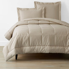 Classic Cool Cotton Percale Comforter - Cocoa, King/Cal King
