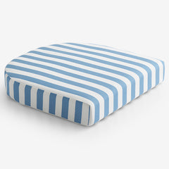 Contour Chair Cushion - Narrow Stripe Air Blue, 21 in . x 19 in.