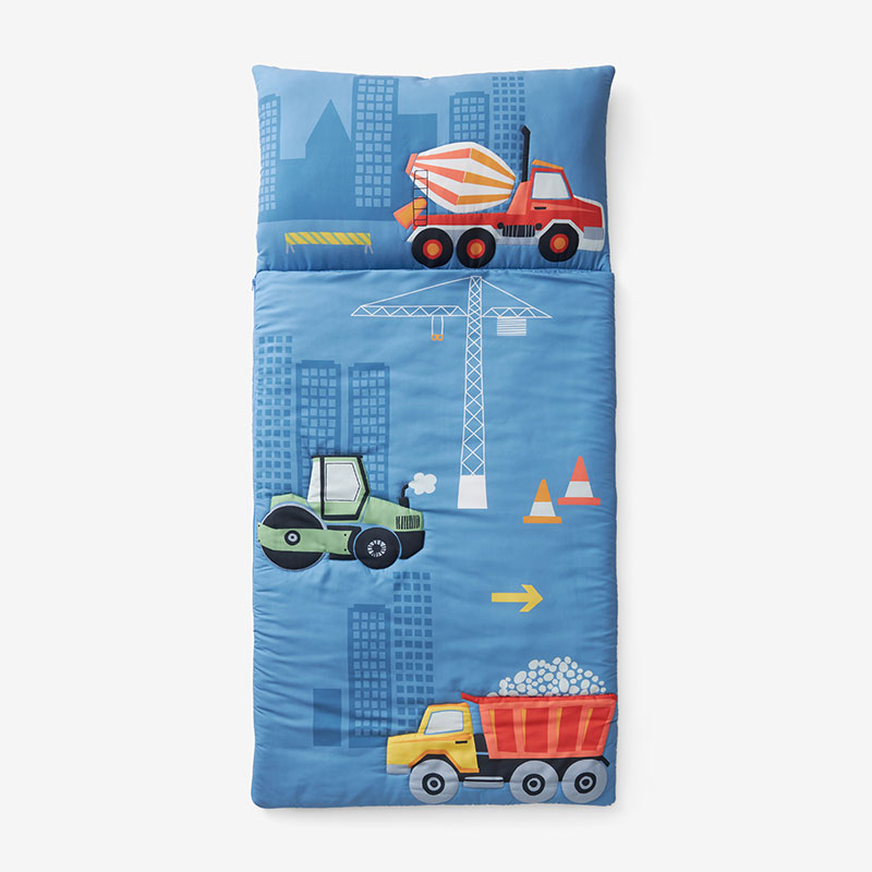 Character Sleeping Bag - Construction Trucks