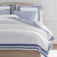 Double Border Classic Smooth Wrinkle-Free Sateen Sham - Infinity Blue, Euro