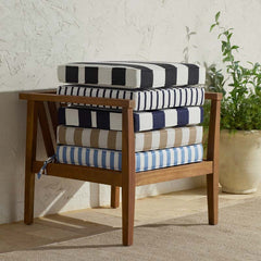 Replacement Boxed Edge Chair Cushion - Cabana Midnight, 21 in. x 19 in.
