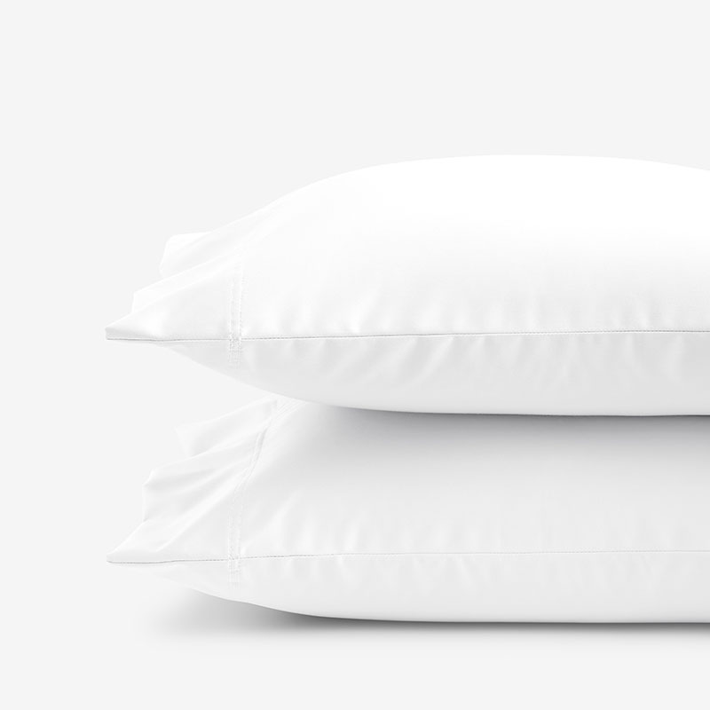 Premium Smooth Supima® Cotton Wrinkle-Free Sateen Pillowcase Set - White, King