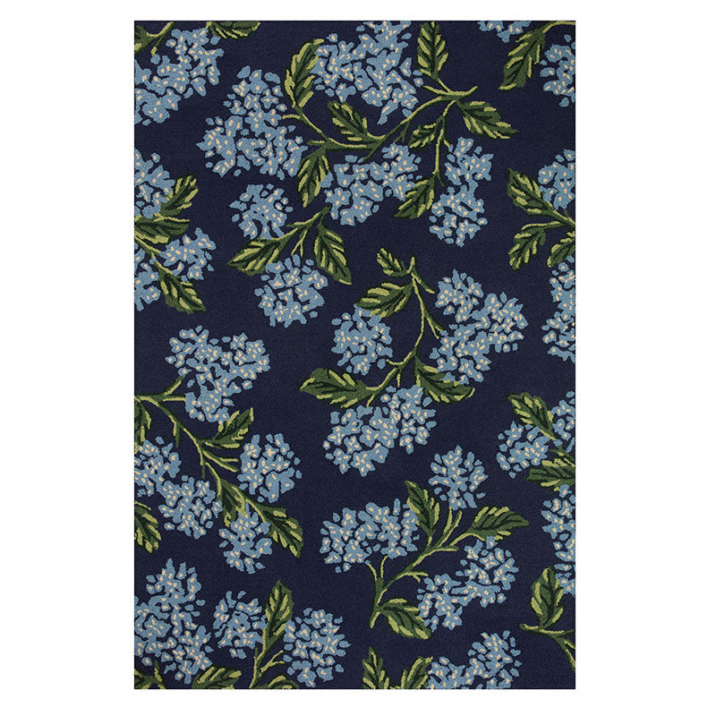 Joie Wool Rug - Hydrangea Navy, 2' 3" x 3' 9"