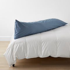 Classic Cool Cotton Percale Body Pillow Cover - Slate Blue