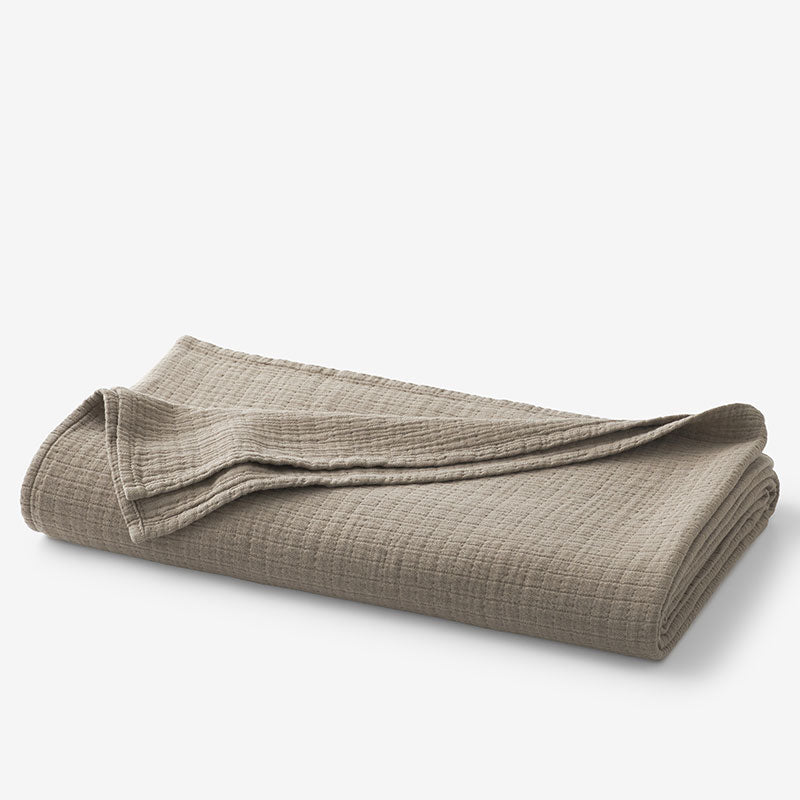 Gossamer Cotton Blanket - Taupe, Full/Queen