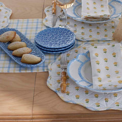 Hydrangea Appetizer Plates, Set of 4 - Blue