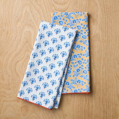 Ari Tea Towels, Set of 2 - Yellow Blue