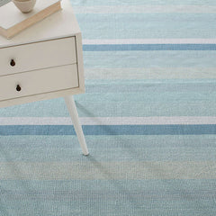 Shore Stripe Handwoven Reversible Cotton Rug - Multi, 2' 6" x 8' Runner