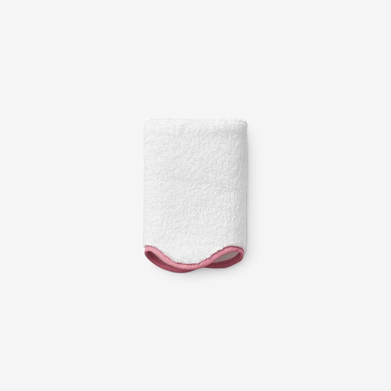 Scalloped Edge Washcloth - Pink