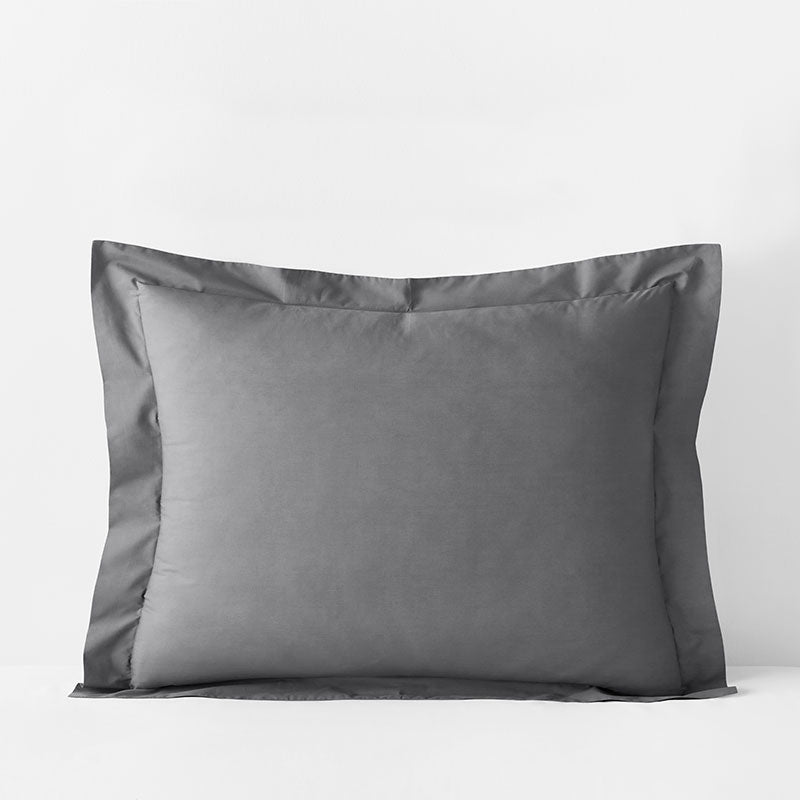 Premium Cool Supima® Cotton Percale Sham - Pewter, Standard