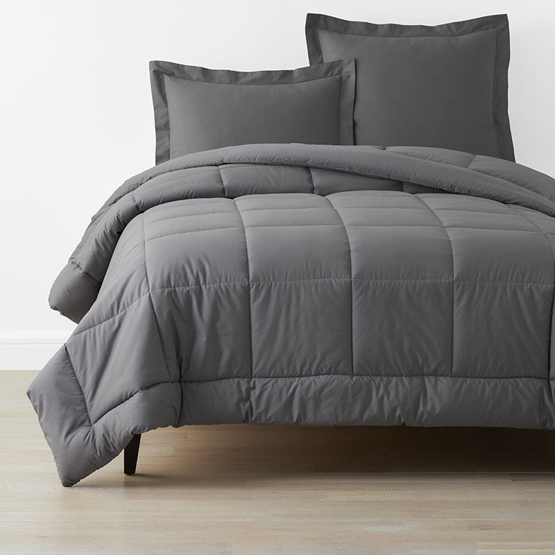 Classic Cool Cotton Percale Comforter - Graphite, Twin/Twin XL