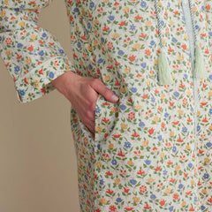Printed Voile Women's Caftan - Meadow Song, XL