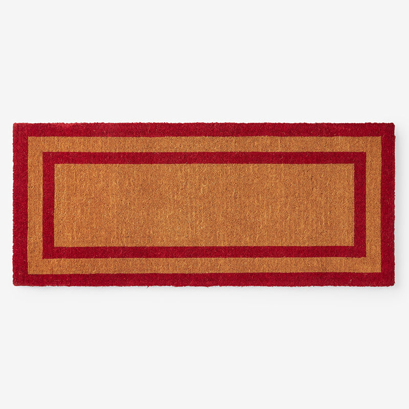 Border Coir Doormat - Red, 24 in. x 57 in.