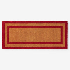 Border Coir Doormat - Red, 24 in. x 57 in.
