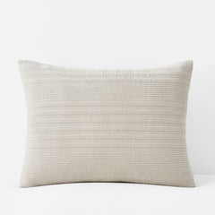 Line Stitch Velvet Quilted Sham - Light Sand, King