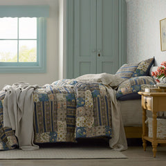 Dorothea Patchwork Quilted Sham - Blue Multi, King